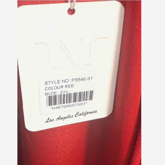 White Mark Red Fit & Flare Swing Dress Women’s 2XL Long Sleeve Scoop Neck - Picture 9 of 10